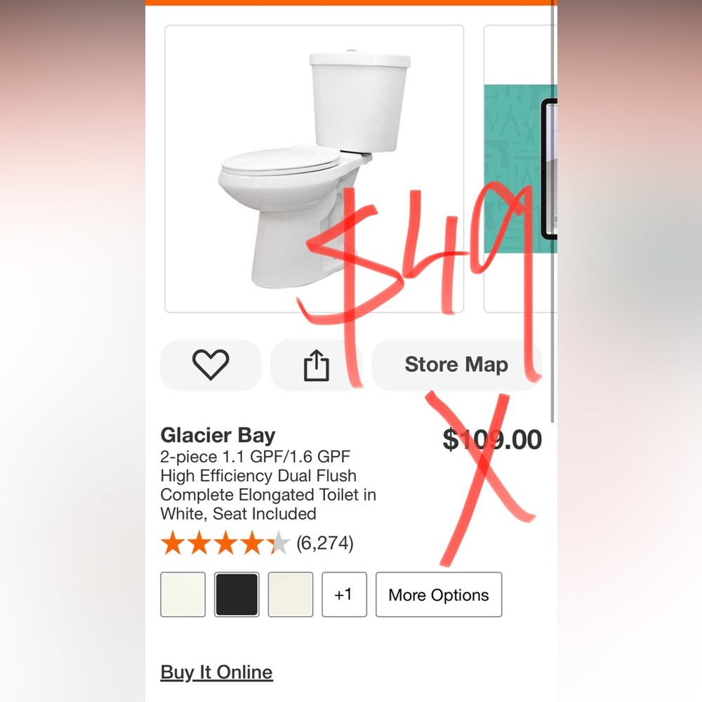 toilets, faucets, lamps Clearance